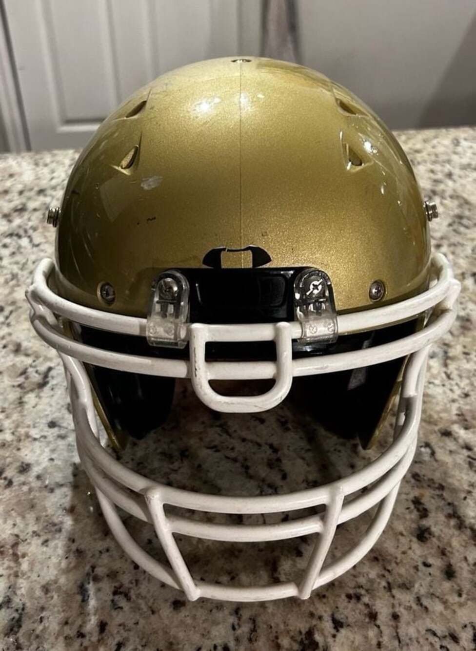 Schutt Recruit Hybrid Youth Football Helmet - Gold Metallic size small